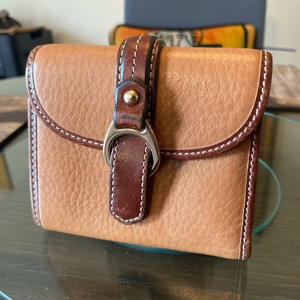 Dooney & Bourke Tan and Brown Leather Wallet